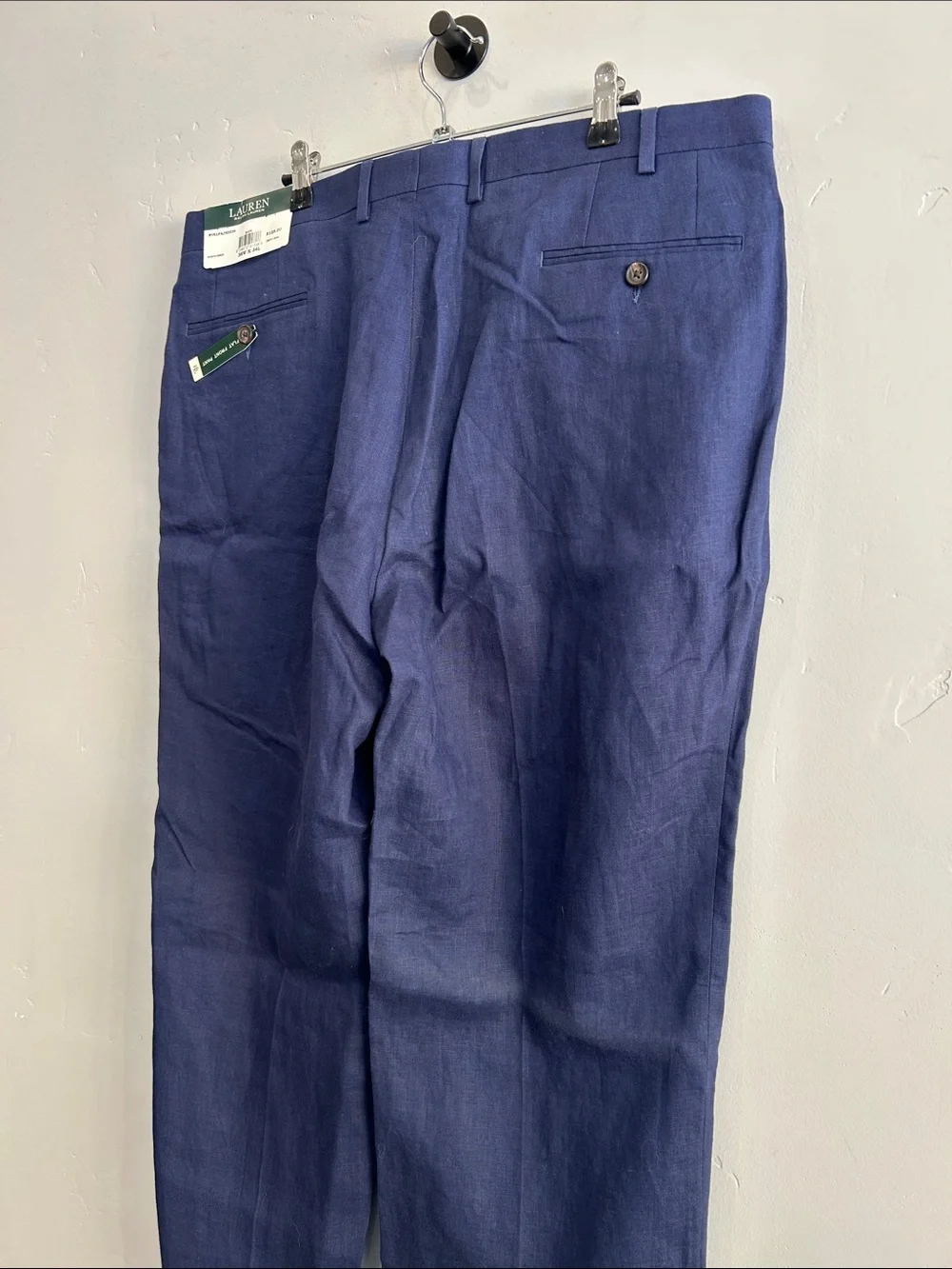 NWT Lauren Ralph Lauren Linen Flat Front Pant